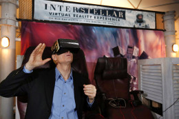 IMAGE DISTRIBUTED FOR PARAMOUNT HOME MEDIA DISTRIBUTION - Actor Bill Irwin experiences Interstellar virtual reality at SXSW, Friday, March 13, 2015, in Austin, Texas. The global blockbuster debuts on Digital HD March 17 and on Blu-ray March 31. (Photo by Jack Dempsey/Invision for Paramount Home Media Distribution/AP Images)