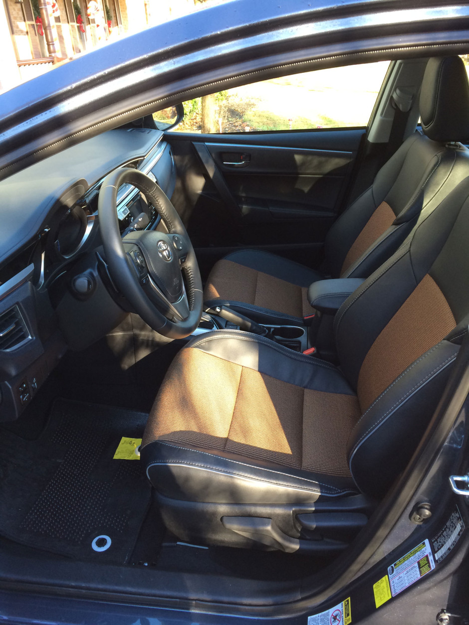 The trim and dash material seem nicer than previous Corollas and there is a little more space. (WTOP/Mike Parris)