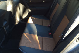 Two car seats fit in the back without much of a problem. (WTOP/Mike Parris)