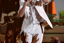 Nate Ruess performs on stage at the iHeartRadio Music Awards at The Shrine Auditorium on Sunday, March 29, 2015, in Los Angeles. (Photo by John Shearer/Invision for iHeartRadio/AP Images)