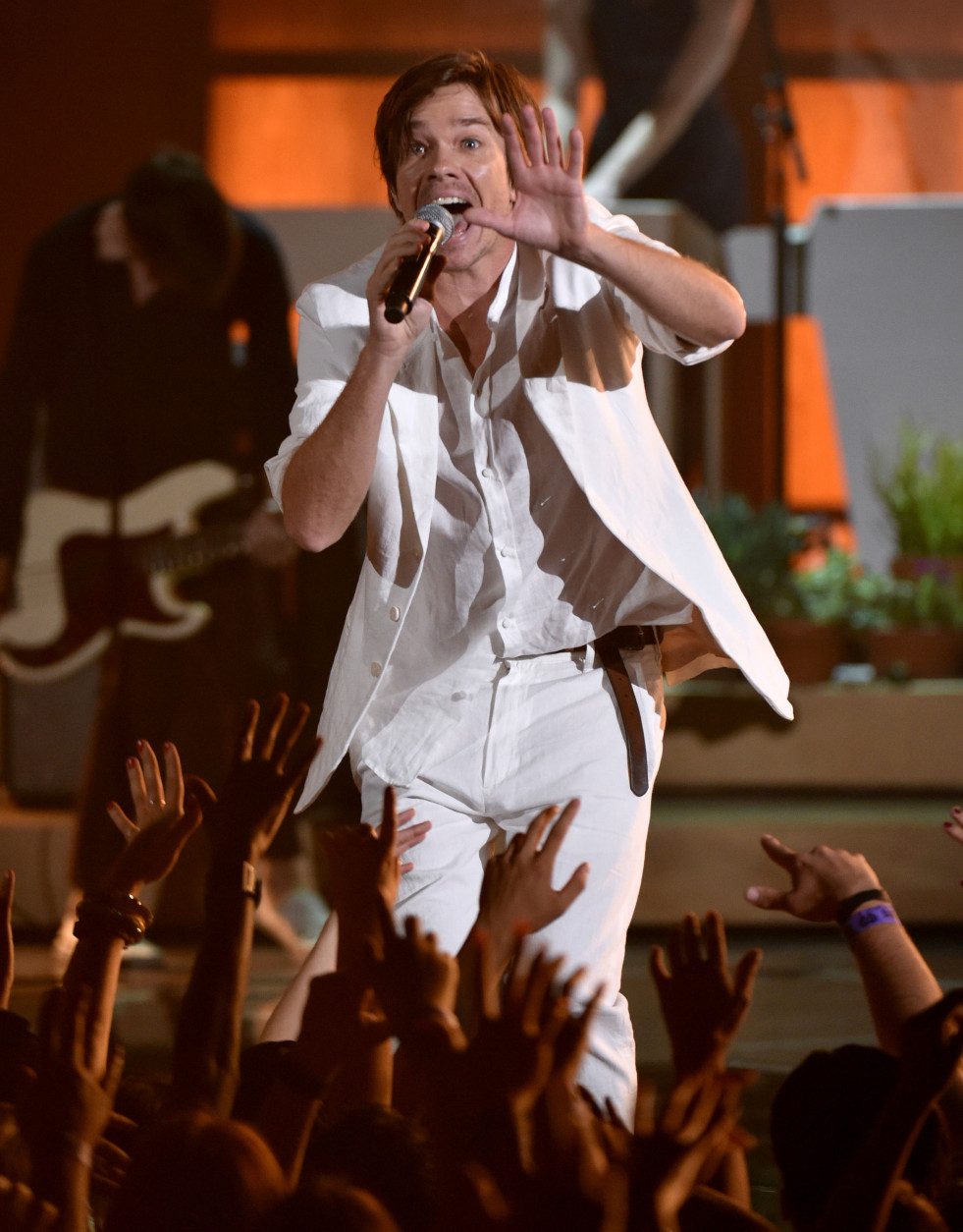 Nate Ruess performs on stage at the iHeartRadio Music Awards at The Shrine Auditorium on Sunday, March 29, 2015, in Los Angeles. (Photo by John Shearer/Invision for iHeartRadio/AP Images)