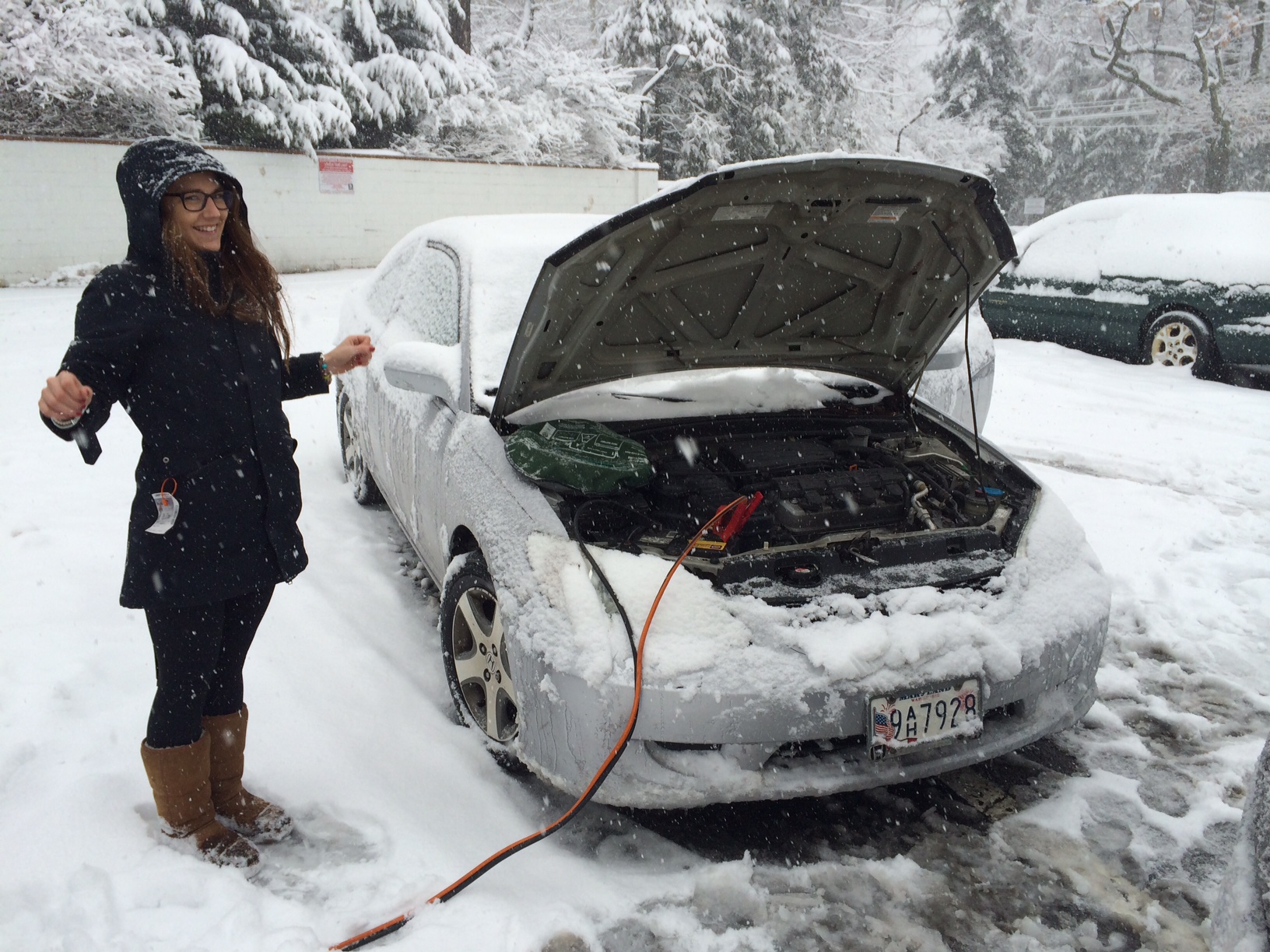 Double trouble: Couple’s cars each break down in snow