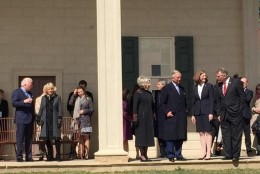 Prince Charles and Camilla arrive at Mount Vernon to get a tour of the site. 