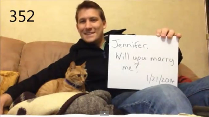 Yearlong video proposal goes viral (Video)