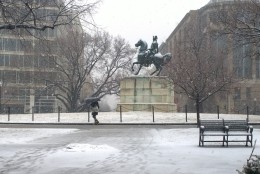 Washington Circle snow
