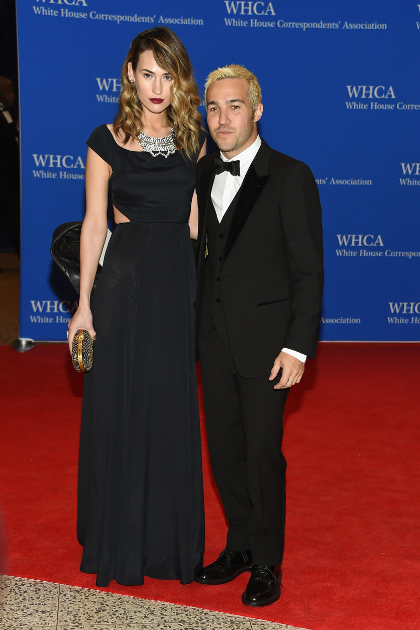 WASHINGTON, DC - APRIL 25:  Meagan Camper and musician Pete Wentz attend the 101st Annual White House Correspondents' Association Dinner at the Washington Hilton on April 25, 2015 in Washington, DC.  (Photo by Michael Loccisano/Getty Images)