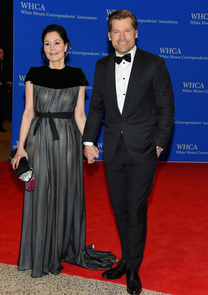 WASHINGTON, DC - APRIL 25:  Nukaaka Coster-Waldau and Nikolaj Coster-Waldau attend the 101st Annual White House Correspondents' Association Dinner at the Washington Hilton on April 25, 2015 in Washington, DC.  (Photo by Michael Loccisano/Getty Images)