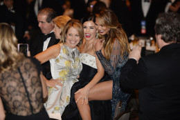 WASHINGTON, DC - APRIL 25:  American journalist and author Katie Couric and some friends attend the annual White House Correspondent's Association Gala at the Washington Hilton hotel April 25, 2015 in Washington, D.C. The dinner is an annual event attended by journalists, politicians and celebrities. (Photo by Olivier Douliery-Pool/Getty Images)