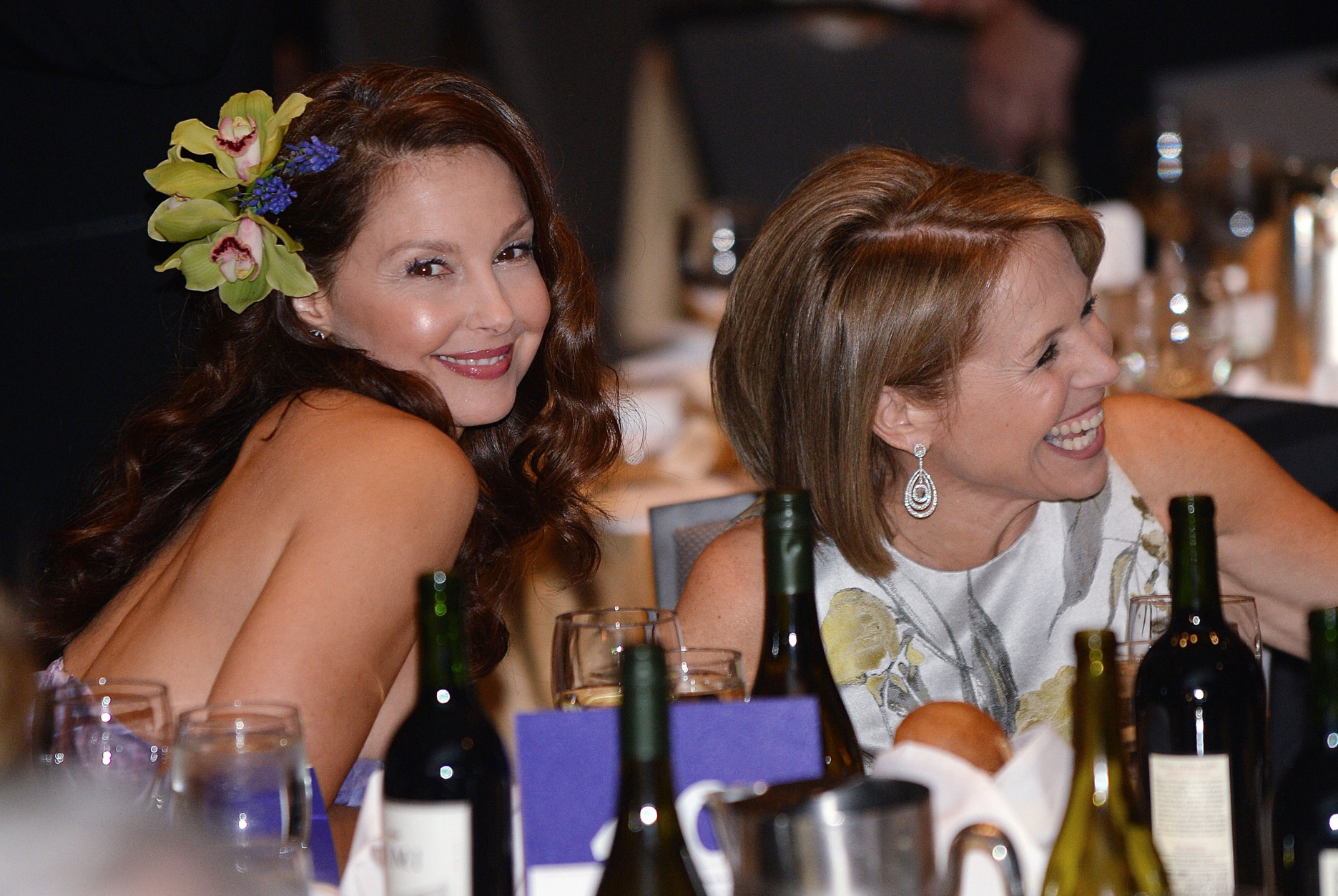 WASHINGTON, DC - APRIL 25:  American journalist and author Katie Couric and actress Ashley Judd attend the annual White House Correspondent's Association Gala at the Washington Hilton hotel April 25, 2015 in Washington, D.C. The dinner is an annual event attended by journalists, politicians and celebrities. (Photo by Olivier Douliery-Pool/Getty Images)