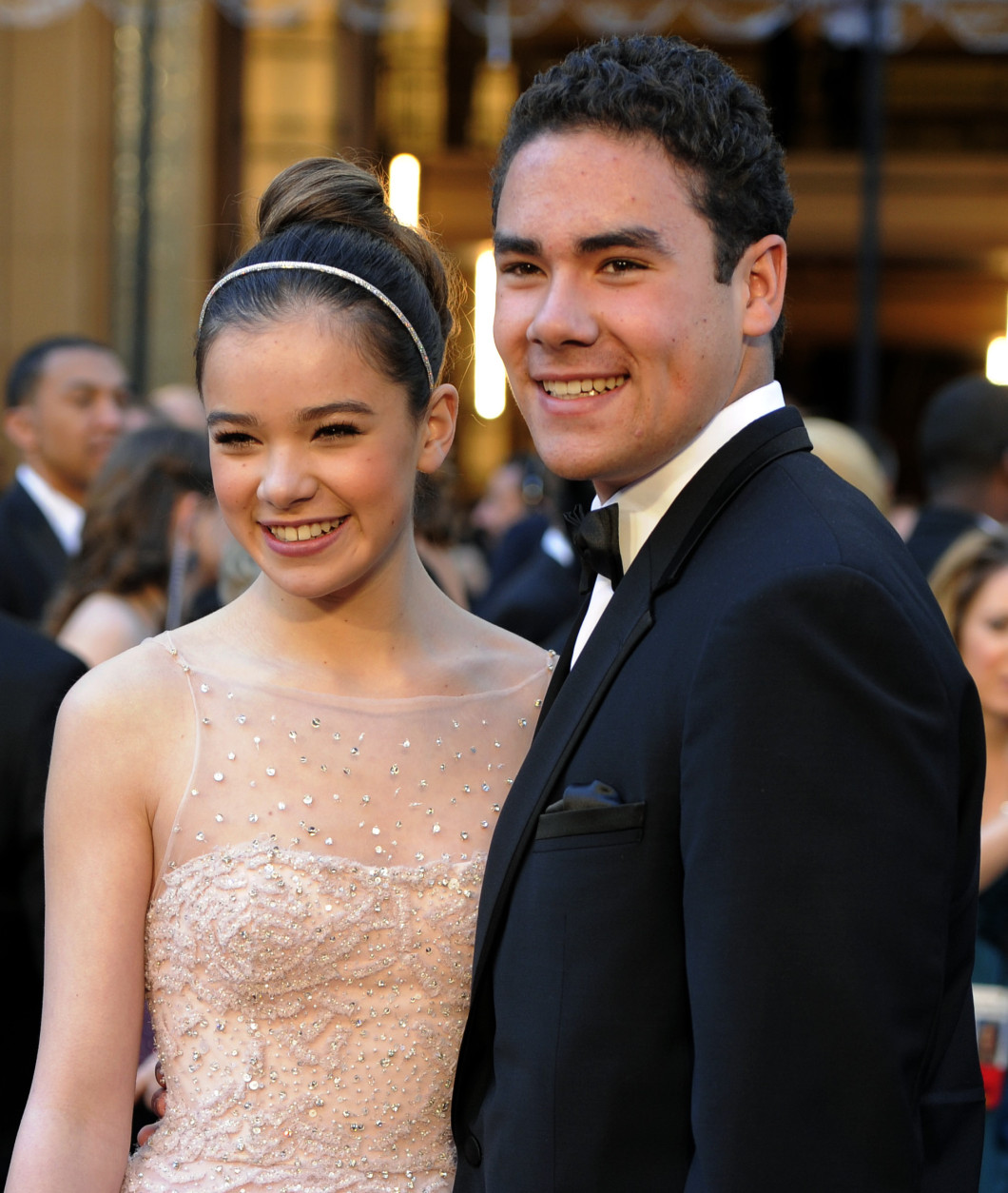Hailee Steinfeld, left, and her brother Griffin Steinfeld arrive before the 83rd Academy Awards on Sunday, Feb. 27, 2011, in the Hollywood section of Los Angeles. (AP Photo/Chris Pizzello)