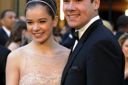 Hailee Steinfeld, left, and her brother Griffin Steinfeld arrive before the 83rd Academy Awards on Sunday, Feb. 27, 2011, in the Hollywood section of Los Angeles. (AP Photo/Chris Pizzello)