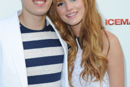 Brendan Throne, at left, and his siter, Bella Thorne arrives at the LA Special Screening of "The Iceman" at the ArcLight Hollywood Theater on Monday, April 22, 2013 in Hollywood, Calif. (Photo by Katy Winn/Invision/AP)