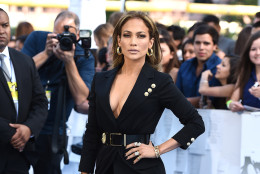 Jennifer Lopez arrives at the MTV Movie Awards at the Nokia Theatre on Sunday, April 12, 2015, in Los Angeles. (Photo by Jordan Strauss/Invision/AP)