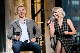 Dancer siblings Derek Hough, left, and Julianne Hough participate in AOL's BUILD Speaker Series to discuss their upcoming "Move" live dance tour at AOL Studios on Monday, March 2, 2015, in New York. (Photo by Evan Agostini/Invision/AP)