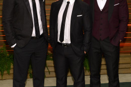 From left, Liam Hemsworth, Luke Hemsworth and Chris Hemsworth attend the 2014 Vanity Fair Oscar Party, on Sunday, March 2, 2014, in West Hollywood, Calif. (Photo by Evan Agostini/Invision/AP)