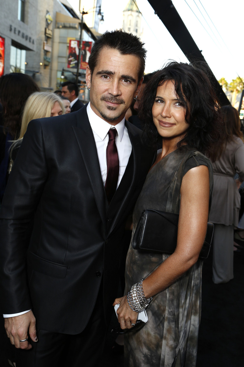 HOLLYWOOD, CA - AUGUST 01:  Colin Farrell and sister Claudine Farrell at Premiere of Columbia Pictures 'Total Recall' at Grauman's Chinese Theatre on August 1, 2012 in Hollywood, California. (Photo by Eric Charbonneau/Invision/AP Images)