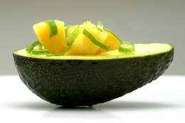 Avocado and Pineapple Salad is made with a delicious combination of ingredients. It has a dressing that's simple but perfectly highlights the subtle creaminess of the avocados and the more assertive pineapple. (AP Photo/Larry Crowe)