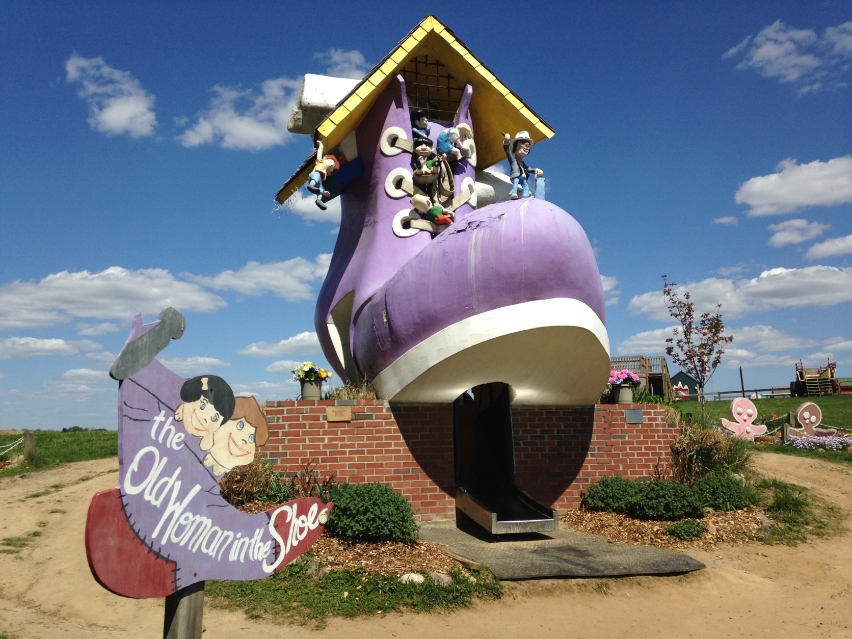 Another attraction moved from the park to the farm features a slide! (WTOP/Michelle Basch)