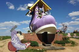 Another attraction moved from the park to the farm features a slide! (WTOP/Michelle Basch)