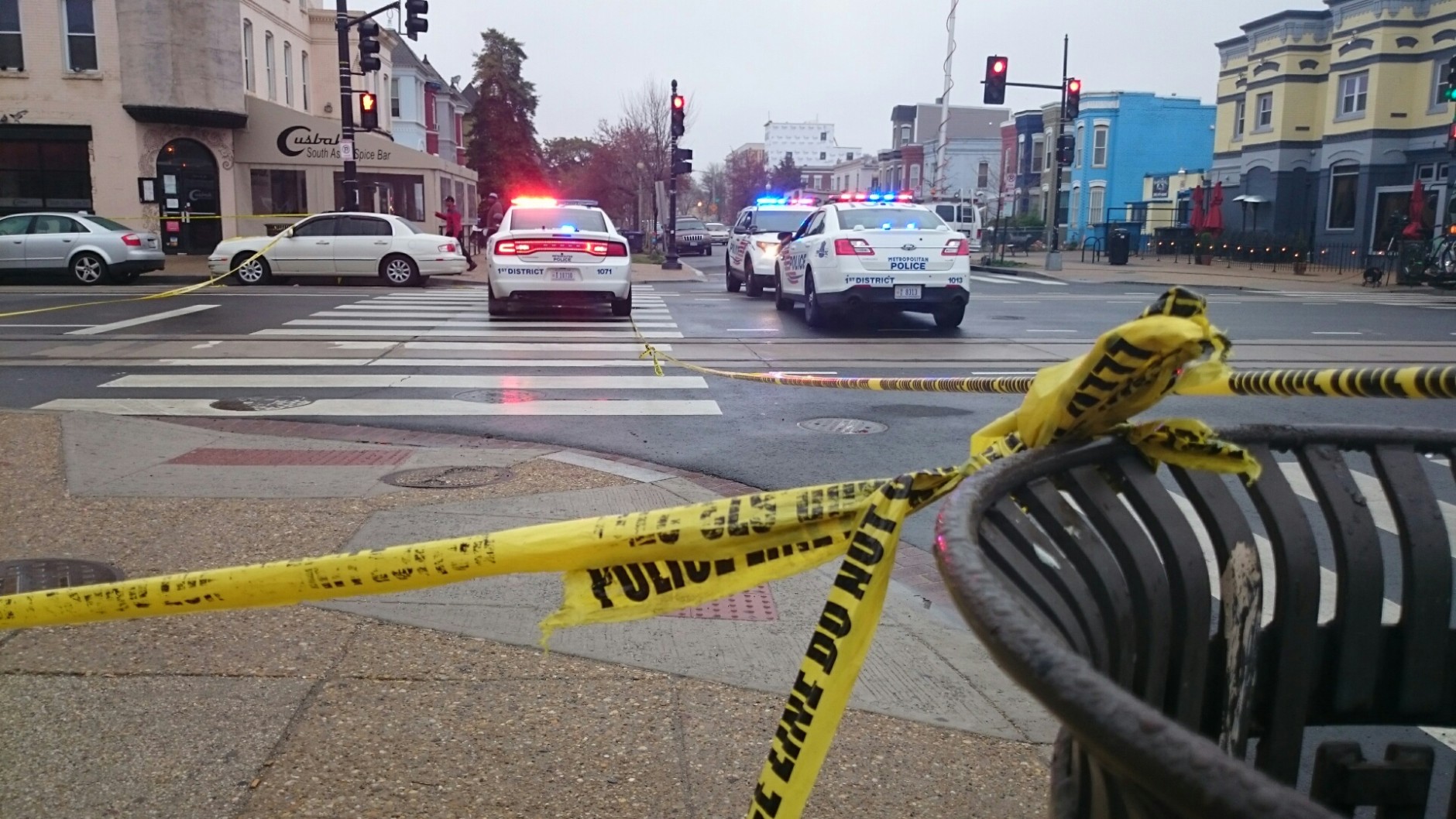 H Street in Northwest D.C. reopened by mid-morning Friday, April 10, 2015. (WTOP/Dennis Foley)