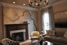 The living room in the 2015 DC Design House, designed by Annette Hannon of Annette Hannon Interior Design. (WTOP/Rachel Nania) 