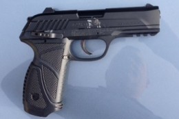 The pellet gun confiscated by police is similar to a BB gun but appears much like a 9mm or 40 caliber handgun. "It looks real. And it was enough to put him [the victim] in fear," says Anne Arundel County Police Lieutenant T.J. Smith.