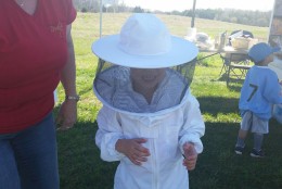 Owen McDougal, 6, likes bees. (WTOP/Kathy Stewart)