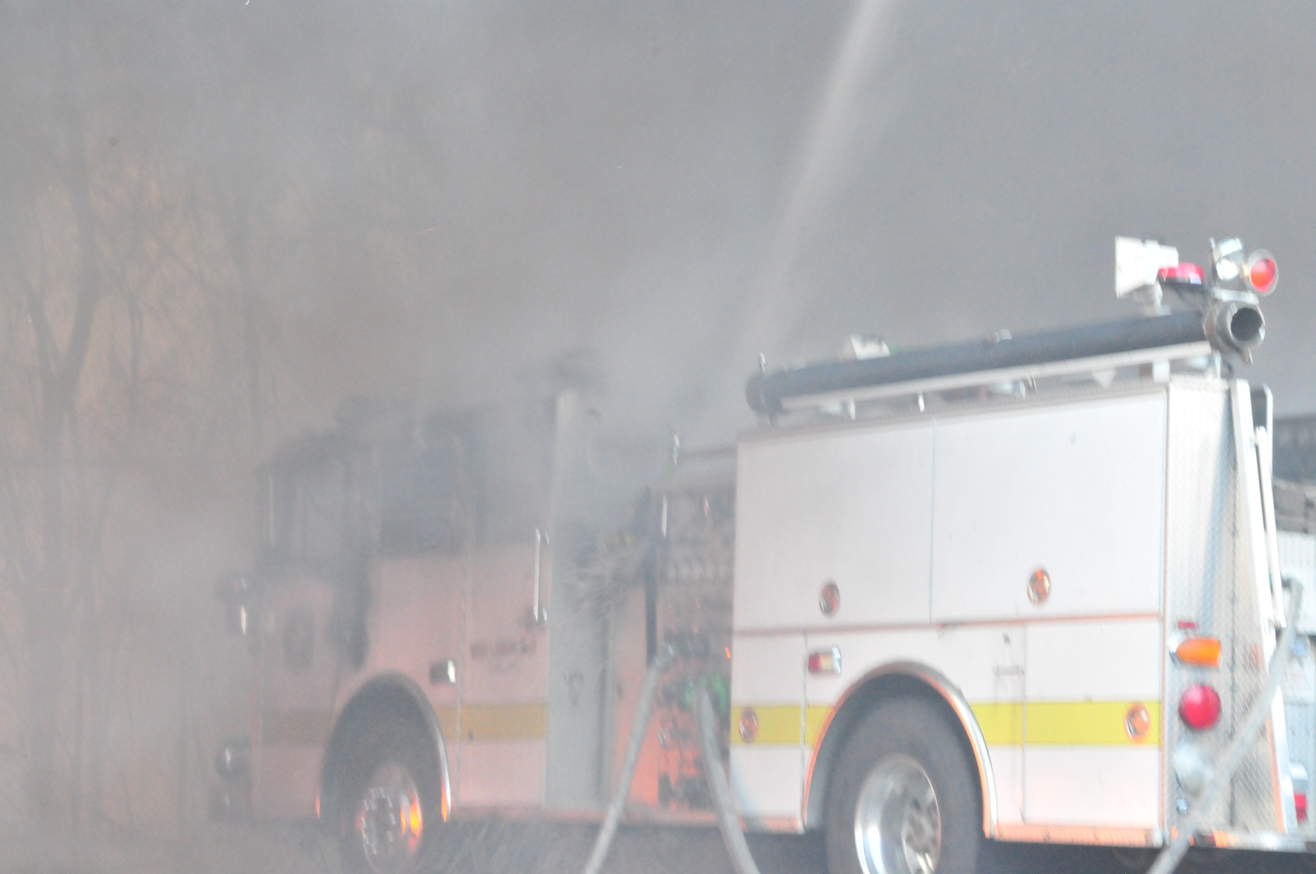 Industrial park fire destroys fire trucks