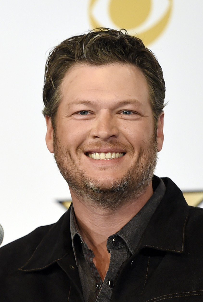 Blake Shelton, co-host of Sunday's 50th Academy of Country Music Awards, takes part in a news conference at AT&amp;T Stadium on Friday, April 17, 2015, in Arlington, Texas. The 50th ACM Awards will be held on Sunday at AT&amp;T Stadium. (Photo by Chris Pizzello/Invision/AP)