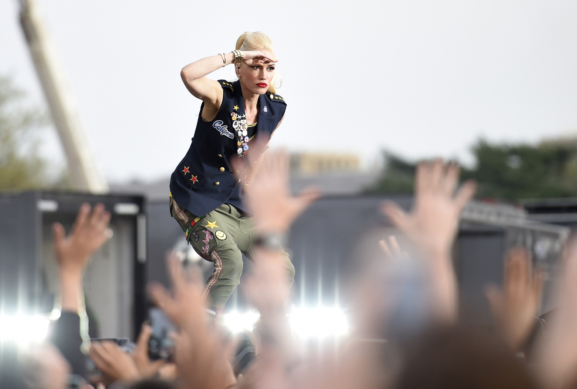 Gwen Stefani, of the band No Doubt, performs at the Global Citizen 2015 Earth Day on the National Mall, Saturday, April 18, 2015, in Washington. (Photo by Nick Wass/Invision/AP)
