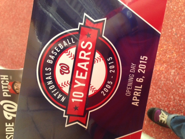 An Opening Day ticket. (WTOP/Samantha Loss)