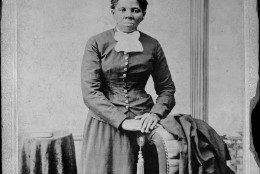 This portrait of Harriet Tubman was taken between 1860 and 1875. The caption notes she was a nurse, spy and scout. (Library of Congress)