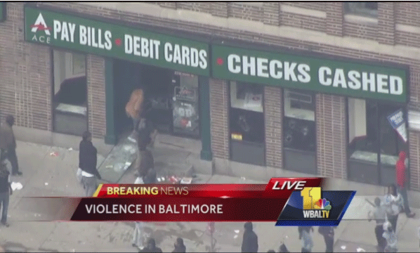 looting in Baltimore