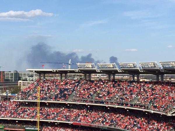Fire at Prince George’s County building sends smoke over area