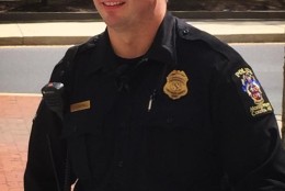 Officer Dan Campbell helped deliver a baby overnight -- in a car. (Montgomery County Police Department)