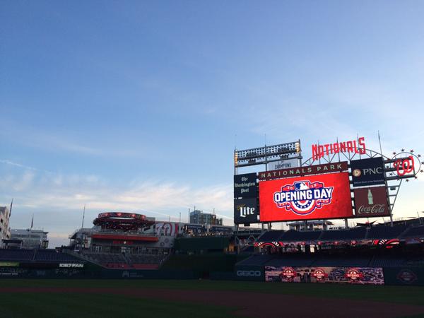 Opening Day 2015 at Nationals Park is underway. (WTOP/Nick Iannelli)
