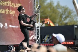 Patrick Stump of Fallout Boy, performs at the Global Citizen 2015 Earth Day on the National Mall, Saturday, April 18, 2015, in Washington. (Photo by Nick Wass/Invision/AP) 