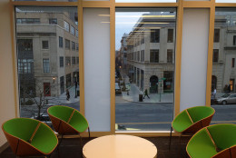 The second-floor waiting area at the new Whitman-Walker clinic on 14th Street NW. (Courtesy Whitman-Walker)