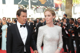 Josh Brolin and Emily Blunt pose for photographers upon arrival at the screening of the film Sicario at the 68th international film festival, Cannes, southern France, Tuesday, May 19, 2015. (Photo by Joel Ryan/Invision/AP)