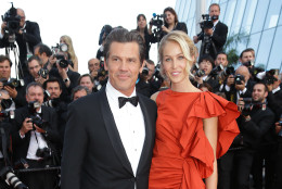 Josh Brolin and Kathryn Boyd pose for photographers upon arrival for the screening of the film Sicario at the 68th international film festival, Cannes, southern France, Tuesday, May 19, 2015. (Photo by Joel Ryan/Invision/AP)