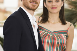 Actors Michael Fassbender and Marion Cotillard pose for photographers during a photo call for the film Macbeth, at the 68th international film festival, Cannes, southern France, Saturday, May 23, 2015. (Photo by Arthur Mola/Invision/AP)