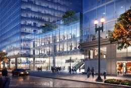 A view of the Third Street Lobby for 250 Massachusetts Avenue. The new building will be constructed as part of the $1.3 billion Capitol Crossing. The development will connect Capitol Hill with the East End. (Courtesy of Property Group Partners) 