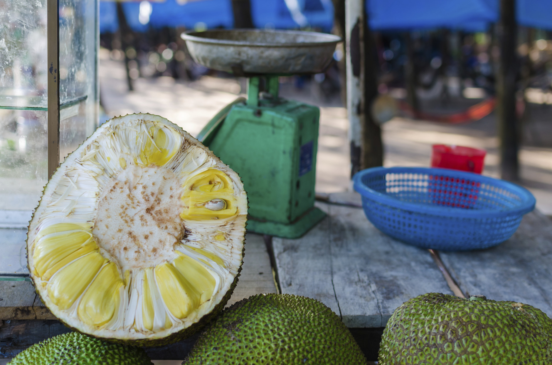 Roadside Stall Selling Jackfruit