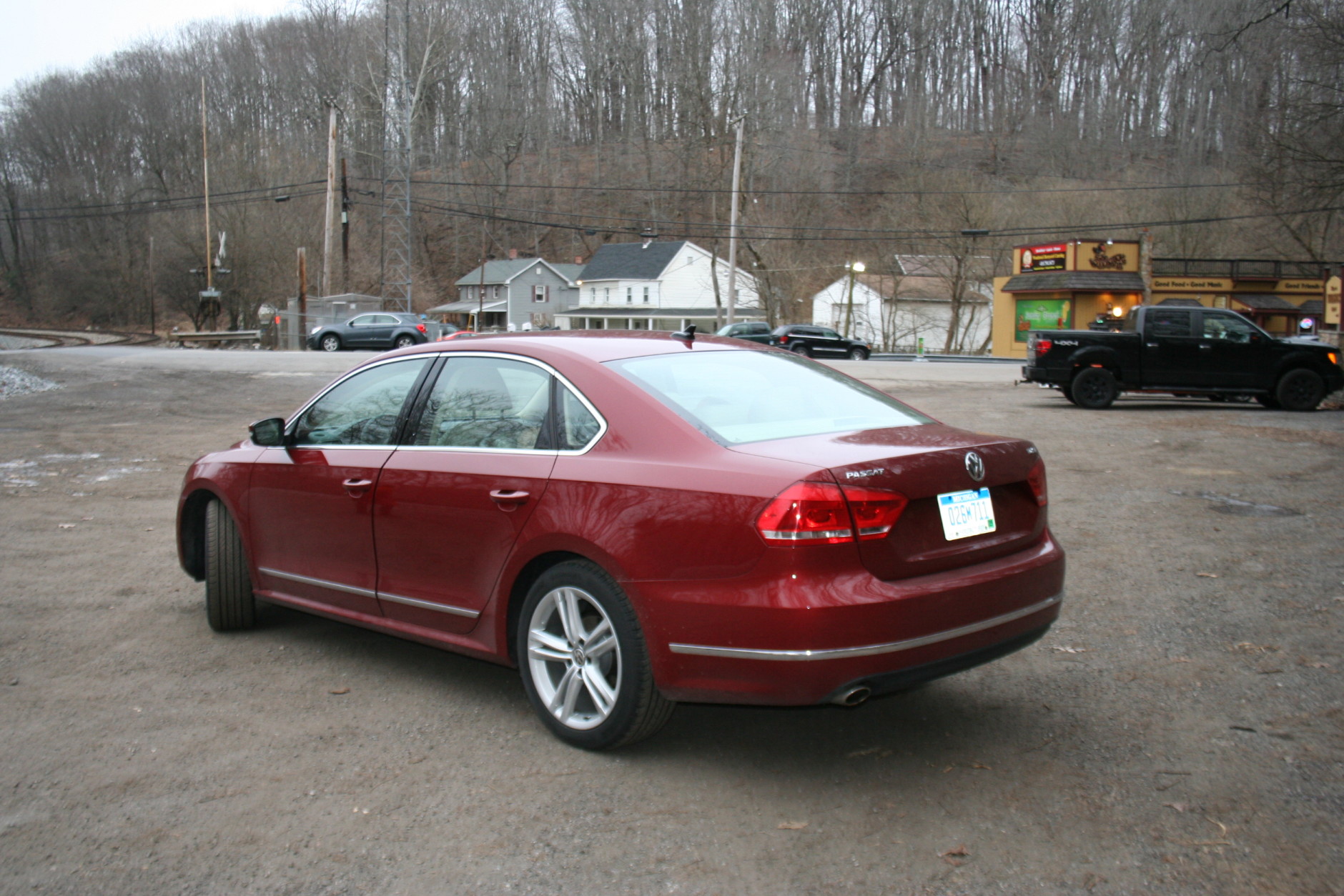 The Fortana red color is not what you expect to see on the Passat, but it really suits this car. (WTOP/Mike Parris)