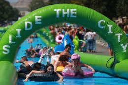 The D.C> Slide the City event is just one of many outdoor athletic activities to partake in this summer.