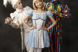 Jonathan Jordan, Mak Onuki and Jared-Nelson in "Alice in Wonderland." (Courtesy Dean Alexander)
