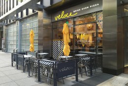 The outdoor tables at Veloce, in D.C. (WTOP/Kristi King)