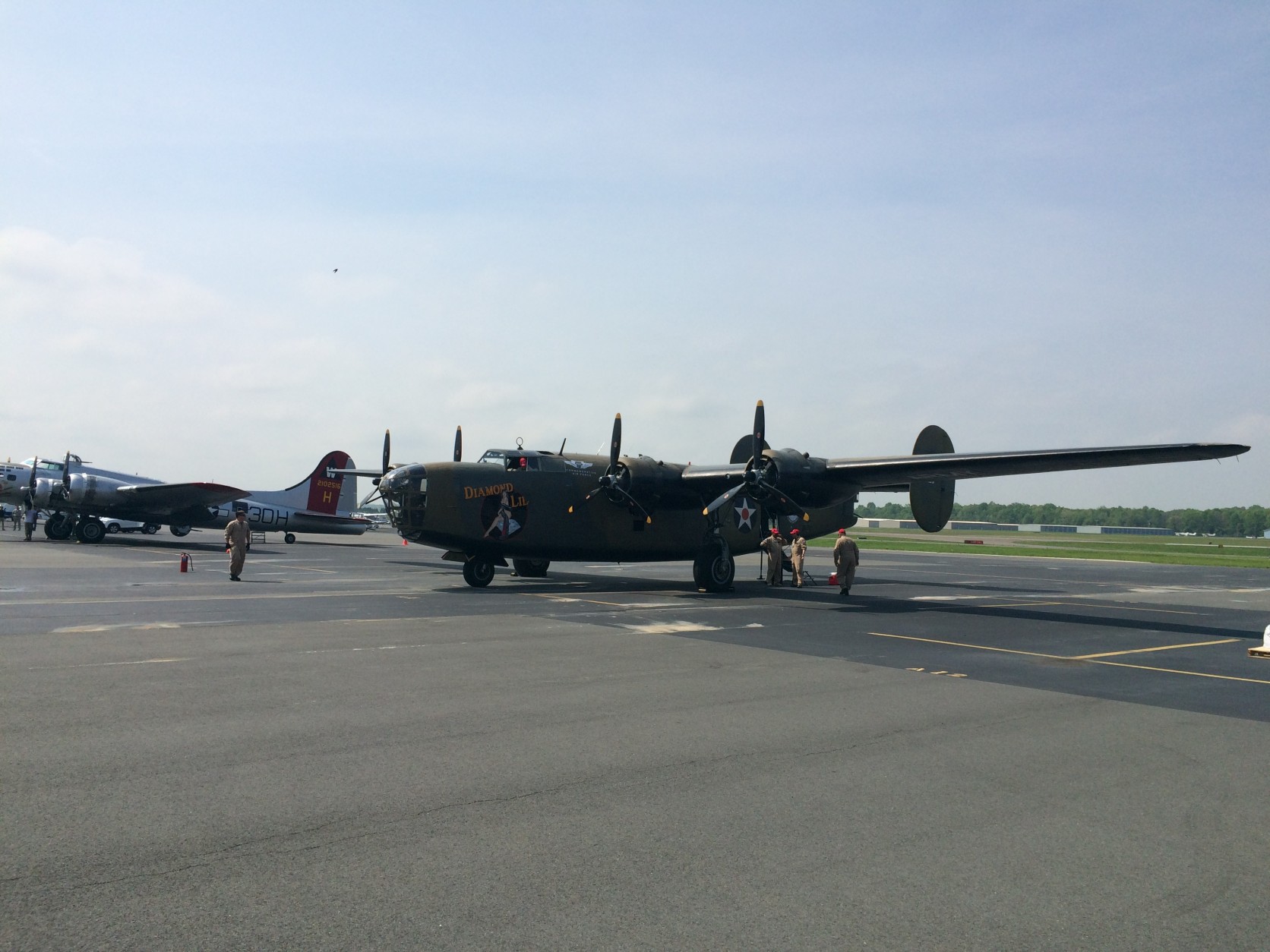 This B-24 Named "Diamond Lil" will be a part of Friday's Arsenal of Democracy flyover. (WTOP/Mike Murillo)