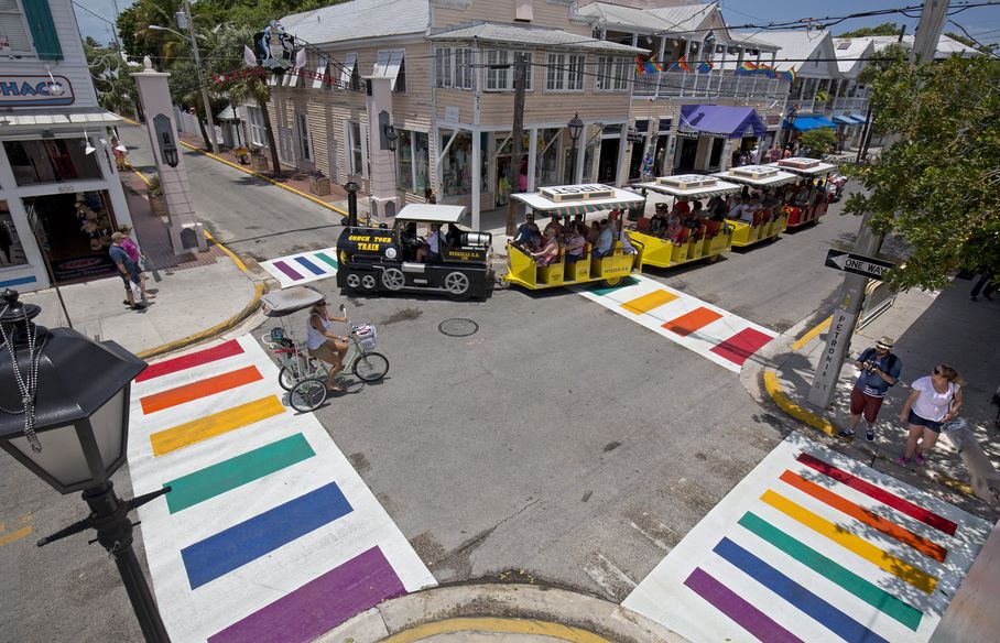Key West installs permanent rainbow crosswalks