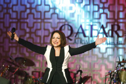 IMAGE DISTRIBUTED FOR QATAR AIRWAYS -  International superstar Gloria Estefan performs for the crowd during Qatar Airways Miami Gala Dinner on Wednesday, June 11, 2014 in Miami, Fla. The five star airline launches it's 6th U.S. Destination. It is the only non-stop service from the Middle East to Florida, USA. The Miami route takes Qatar Airways network up to 142 destinations worldwide.  (Carlo Allegri /AP Images for Qatar Airways)